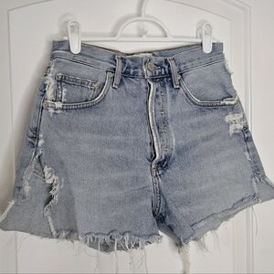 52. AGOLDE Distressed Denim Shorts – Size 25 – Preloved